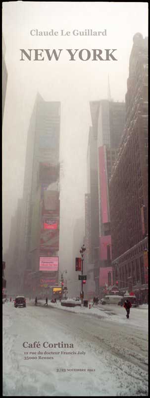 exhibition of claude_le_guillard's photographies of New York, café Cortina, Rennes