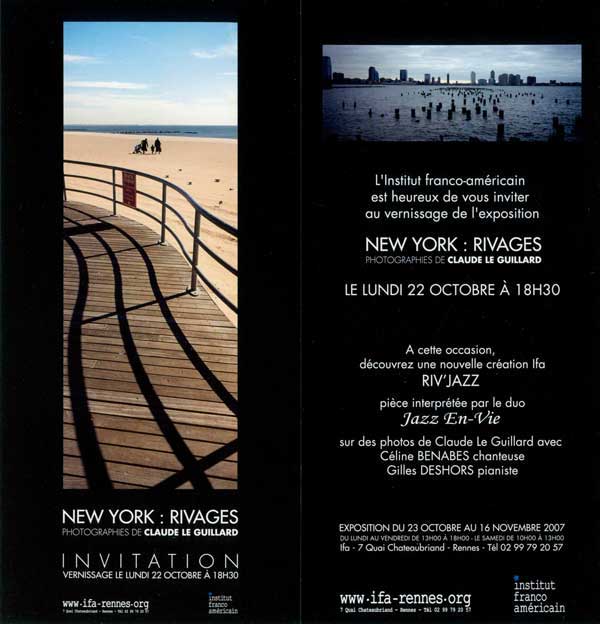 New York waterfront, exhibition of claude le guillard's photographies at the franco-american Institute in Rennes